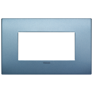 Cache-interrupteur mural Vimar Classic 4M bleu mat, plaque de 14,5 cm de longueur - Product Image 1