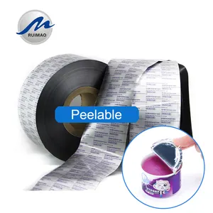 Roll For Sealing Both Sides Heat Sealabl Aluminum Cup Sealing Metallic 20 Micron Matt Bopp Opp Cpp Wrap Film Roll For Food