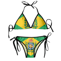 Nuevo Diseño de Bikini Sexy para Adultos, Diseño de Bandera Brasileña, Patrón Personalizado, Bikini Sexy para Mujer Joven, Bikini Sexy XXX