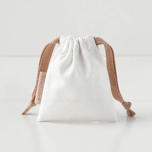 Bolsa de Lona de Algodón Personalizada para Joyería, con Logotipo Personalizado, Cinta, Organizador Pequeño para Collares y Pendientes, Bolsas Promocionales - Product Image 1