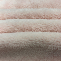 Tissu polaire de couleur corail à la mode, pour vêtements et couverture de maison
