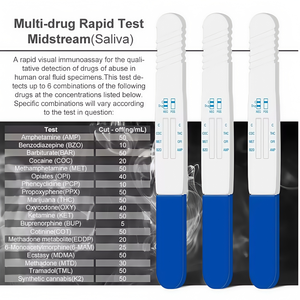 CE ISO Fabricado en Fábrica Safecare/OEM One-Step Multi Drug Test Strip Cup Uso Doméstico Plástico Orina <span class=keywords><strong>Saliva</strong></span> Clase II Equipos - Product Image 6