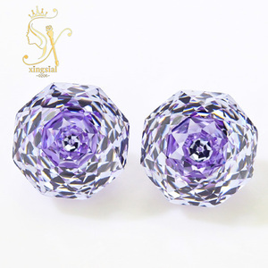 5A Batu Permata Zirkon Berkualitas Tinggi Potongan Mesin untuk Pembuatan Perhiasan Bentuk Mawar Milenium Berwarna Biru Lavender <span class=keywords><strong>Cubic</strong></span> <span class=keywords><strong>Zirconia</strong></span> - Product Image 3
