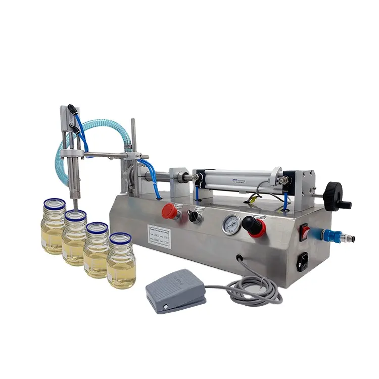 Good Price Manual Pneumatic Filler Semi Auto 1 Head Perfume Liquid Filling Machine 50 -500 ml For Sale 2023