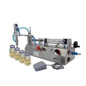 Machine de remplissage liquide de parfum semi-automatique à 1 tête de remplisseur pneumatique manuel à bon prix 50 -500 ml à vendre 2023