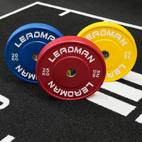 Ensemble de plaques de protection en caoutchouc et de disques de musculation colorés, approvisionnement en gros pour centre de fitness
