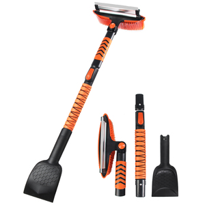 Brosse à neige 2 en 1 pour voiture avec grattoir à glace, anti-rayures, mousse souple, long manche, pour dégivrage et élimination de la neige sur le <span class=keywords><strong>pare</strong></span>-<span class=keywords><strong>brise</strong></span>, accessoires hivernaux pour voiture - Product Image 1