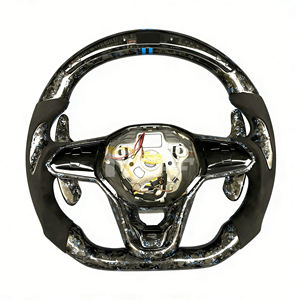 Volant en fibre de carbone forgé personnalisé avec LED pour <span class=keywords><strong>Volkswagen</strong></span> <span class=keywords><strong>Golf</strong></span> R 6 7 7.5 <span class=keywords><strong>8</strong></span> VW MK8 8R Gti <span class=keywords><strong>Gtd</strong></span> - Product Image 1