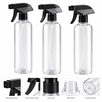Bouteille pulvérisateur PET de 250 ml, 300 ml, 500 ml pour cheveux, bouteilles pulvérisatrices personnalisées avec logo, bouteilles pulvérisatrices en plastique pour cheveux