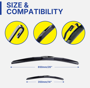 Accesorios para Automóviles Meto, Escobilla Limpiaparabrisas Híbrida para Gancho J y U, Venta al por Mayor de Fábrica - Product Image 5