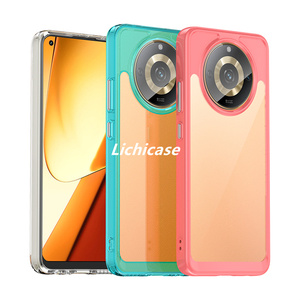 Lichicase utilisations multiples étui de protection Slim Fit pour Realme 11 Texture brossée couverture mobile - Product Image 1