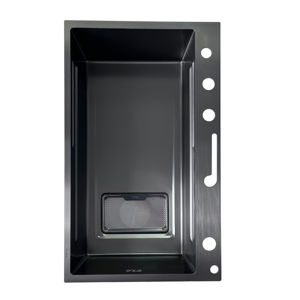 Évier <span class=keywords><strong>de</strong></span> cuisine multifonctionnel en acier inoxydable fait main à cuve unique avec robinet, affichage numérique piano, design moderne noir pour <span class=keywords><strong>comptoir</strong></span> - Product Image 4