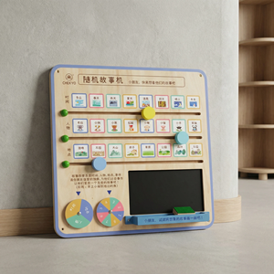 Pannello Educativo Montessori in Legno per STEM e Racconti - Giocattolo Didattico Salvaspazio Sicuro Non Tossico per Bambini 2-13 Anni - Scena di Gioco Creativa - Product Image 1