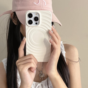 Coque magnétique haut de gamme et unique à motif ondulé pour Apple 16 Pro Max, entièrement protectrice et antichoc pour iPhone 13. - Product Image 2