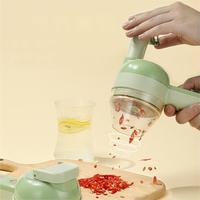 Hand-Held 4 In 1 Elektrische Voedsel Chopper Slicer Knoflook Molen Mixer Groenten Tool Vlees Processor Met Type-C Usb-oplaadkabel
