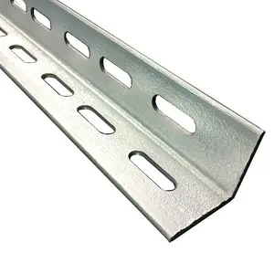 hot dip galvanized l angle iron steel bar with hole for construction