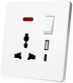 Prise électrique 2026 Royaume-Uni 13A, double prise avec interrupteur, prises USB, prise 5 broches, prise murale électrique