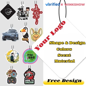 Carte parfumée longue durée toutes senteurs, papier d'emballage imprimé avec logo de voiture, désodorisant personnalisé pour cadeau - Product Image 6