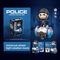 Spiderman Elektrisches Universelles Cooles Licht-Musik-Rotierendes Polizei-Balanceauto für 4-6 Jährige Party-Spielzubehör