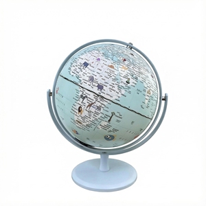 Globo Terráqueo Giratorio de 8 Pulgadas con Temática Animal, Base de Plástico y Metal, Certificado CE/ROHS, Decoración Educativa para Niños con Geografía - Product Image 1