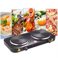 Cuisinière électrique à double plaque 2000W, multifonctionnelle, avec fonction de maintien au chaud, pour faire bouillir de l'eau, préparer du thé, du café