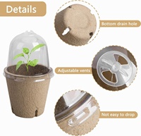 Biodégradable 3.1 \ "Pots De Pépinière De Plantes Humidité Dôme Pots De Tourbe Semis Jardin Légumes Fleur Germination