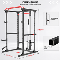Rack de Gimnasio Multifuncional para el Hogar, Power Rack, Power Cage, para Entrenamiento de Fuerza en Casa