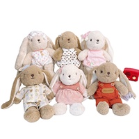 Poupées apaisantes en coton PP en peluche lapin dessin animé lapin à longues oreilles jouets en peluche pour enfants Angela Factory vente en gros