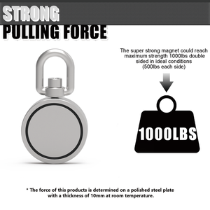 Kit magnete da pesca rotante Super forte da 1000lb a 360 gradi per avventure di pesca fluviale, lacustre, Indoor & Outdoor - Product Image 4