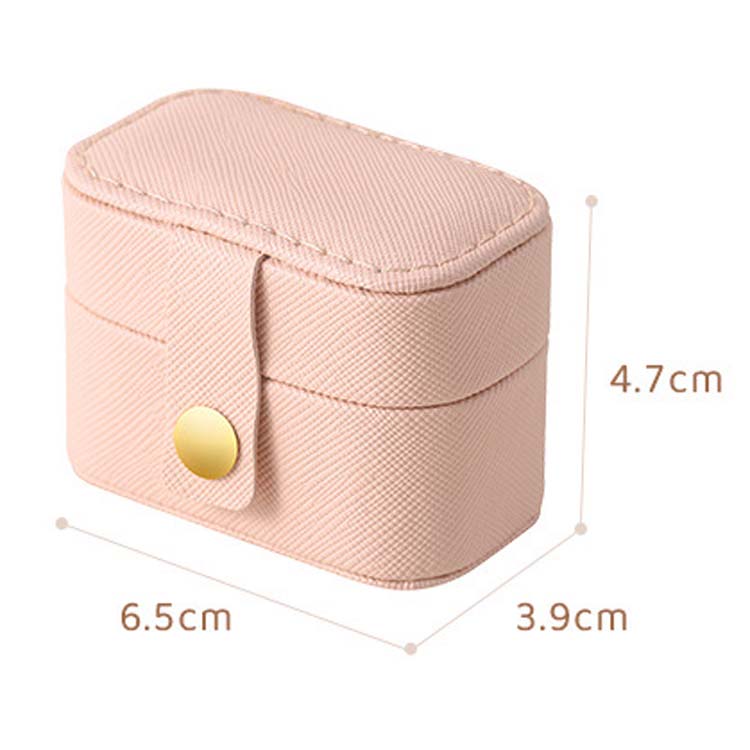 Low Moq Custom Logo Wholesale Luxury Pu Leather Jewelry Box Organize Case Leather Mini Travel Jewelry Boxes