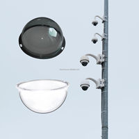MVSW396 187mm Vigilancia Lente impermeable Cámara Domo Cubiertas Reemplazo Domo Acrílico transparente PC Cámara de seguridad