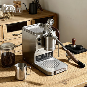 ALMKOPi Máquina de Café Espresso Italiana Manual Semiautomática para Uso Doméstico y Pequeño Comercio con Espumador de Leche - Product Image 1