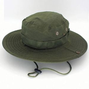 Wholesale Wide Brim Embroidery logo Custom Climbing Fishing Boonie <b>Bucket</b> <b>Hat</b> Outdoor Fisherman <b>Hat</b> <b>With</b> <b>String</b> - Product Image 3