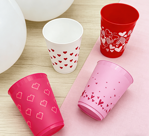 Gobelets en plastique personnalisés en forme de cœur de 16 oz en PP réutilisables pour événements festifs et cadeaux de fête pour enfants - Product Image 2
