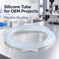 Tuyau en silicone translucide sur mesure avec orifice rond lisse, tube flexible pour le transfert de fluides et applications OEM personnalisées