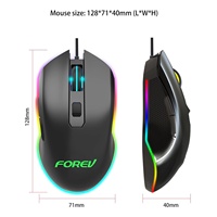 Ratón para Juegos con Sensor Óptico USB FV-Q7, Cableado, Retroiluminación de Arcoíris, para PUBG, Cibercafés y Torneos de Deportes Electrónicos