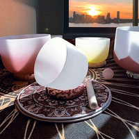 Factory Direct White Frosted Quartz Bowl Music Psalm Self-cultivation Meditation Buddha Sound 432HZ Percussion Instrument