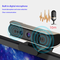 Cámara Web USB con Doble Lente HD, Windows Hello, Desbloqueo Facial, Enfoque Automático, Micrófono Digital Integrado, Sin Necesidad de Controladores, para Win10 y Win 11