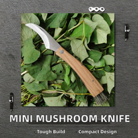Couteau de greffage et de cueillette de champignons en bois de rose, lame en acier à haute teneur en carbone de 6 cm, portable pour le camping, vente en gros du fabricant
