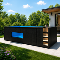 Piscine en fibre de verre personnalisable, piscine hors sol modulaire avec escalier