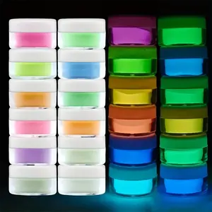 5 g/ensemble de Pigments lumineux en résine époxy pour ongles Slime résine époxy peinture acrylique décoration d'halloween beaux-arts et artisanat de bricolage