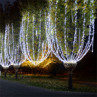 Guirlande lumineuse LED en forme de champagne pour extérieur, lumières féériques en cascade pour l'éclairage commercial de Noël, décoration d'arbre