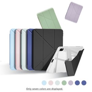 Syx OEM/ODM đa màu Y gấp mềm PU trong suốt Acrylic Cover quay lại với Bút Chì Chủ Tablet trường hợp đối với <span class=keywords><strong>iPad</strong></span> trường hợp bảo vệ - Product Image 3