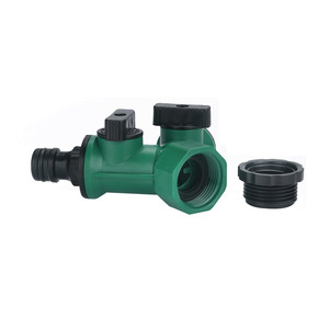 Connecteur d'eau de jardin Huabangshi 16 mm, répartiteur fileté en plastique avec interrupteur pour irrigation par tuyau - Product Image 1
