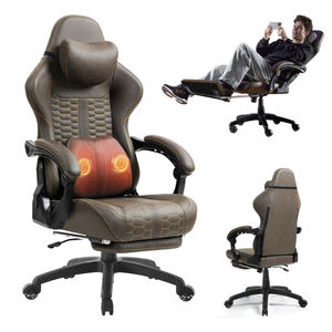 Chaise de jeu de massage ANJI grande et haute, en cuir hautement respirant, pour adultes - Product Image 2