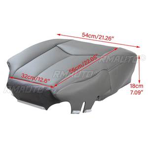 Housses de siège inférieures côté conducteur avant en cuir PU de remplacement pour Chevrolet Silverado 1500 2500 2003 2004 2005 2006 - Product Image 1