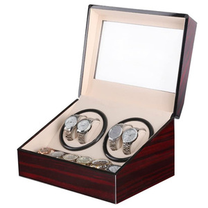 <span class=keywords><strong>Boîte</strong></span> de rangement pour montres de luxe en bois de santal avec peinture piano, 4+6 emplacements, <span class=keywords><strong>boîte</strong></span> <span class=keywords><strong>à</strong></span> remontoir de montres de voyage pour homme - Product Image 3