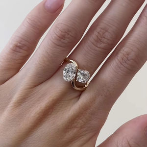 Joyería Fina Personalizada, Anillo Sólido Real de Oro de 9k, 10k, 14k, 18k, Oro Blanco, Amarillo y Rosa, Diamante/Gema de Laboratorio, Fabricación en Fábrica - Product Image 1