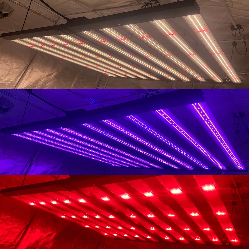 Indoor Uv Ir Rode Landbouw Verlichting 800W 1000W 10Bars Opvouwbaar Volledig Spectrum Dimmen Commercia Led Grow Light