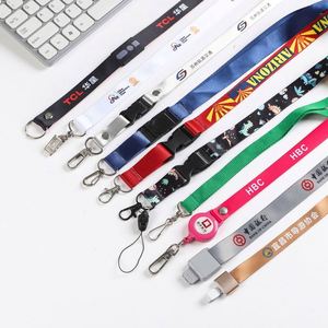 Heat Transfer <b>Lanyard</b> Factory Card Work ID Exhibition Card Holder Hanging Rope Badge <b>Mobile</b> <b>Phone</b> Customization Custom Logo - Product Image 1